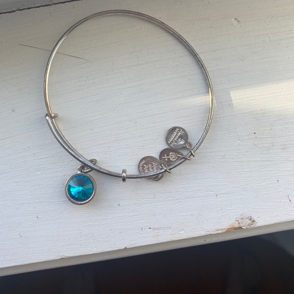 Blue Alex and Ani bracelet